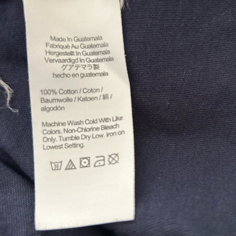 J.Crew Knit Goods Cotton Basic Short Sleeve Navy Blue Cotton T-Shirt Size Medium - Picture 8 of 8